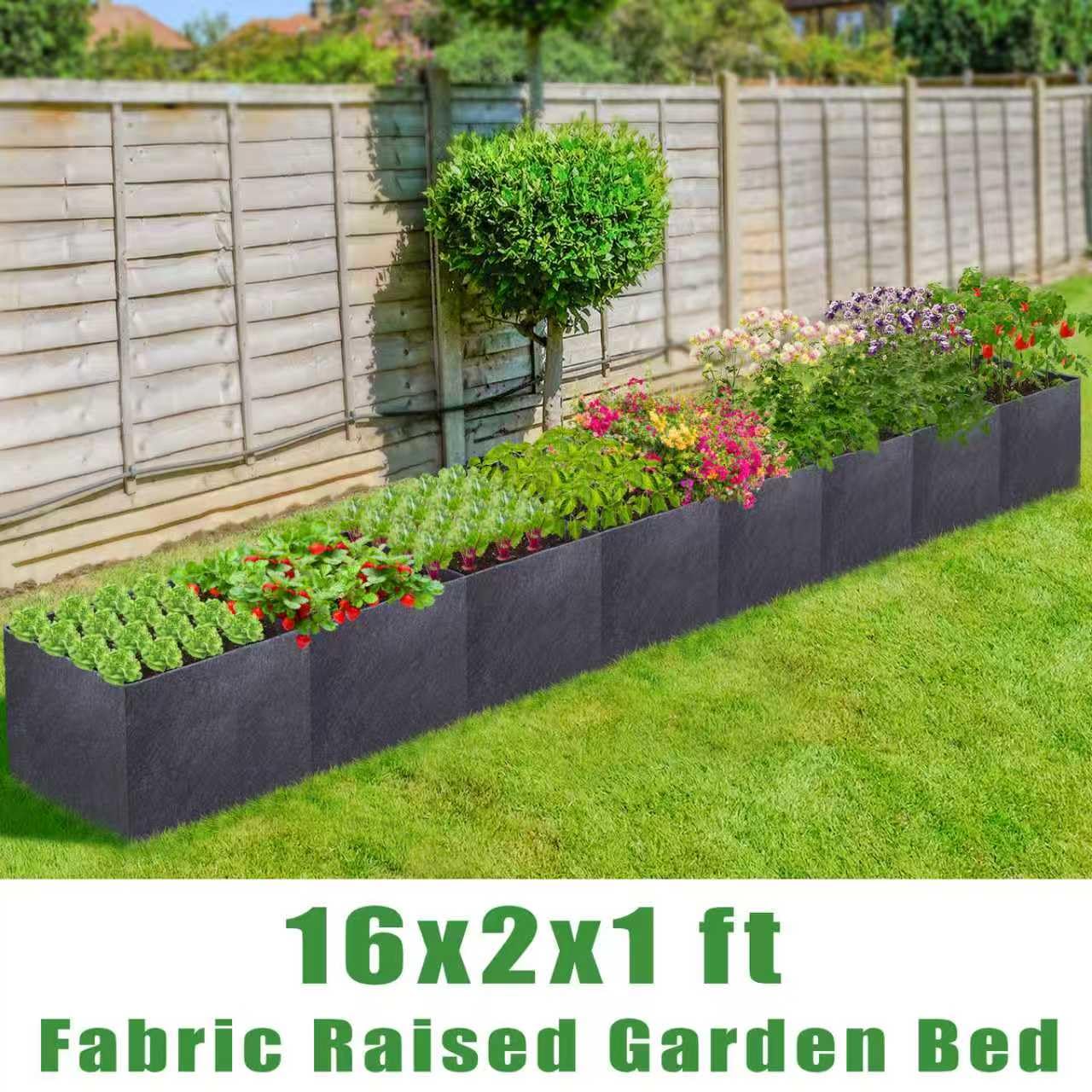 Amazon.com : POILKMNI 16x2x1ft Fabric Raised Garden Bed - Outdoor
